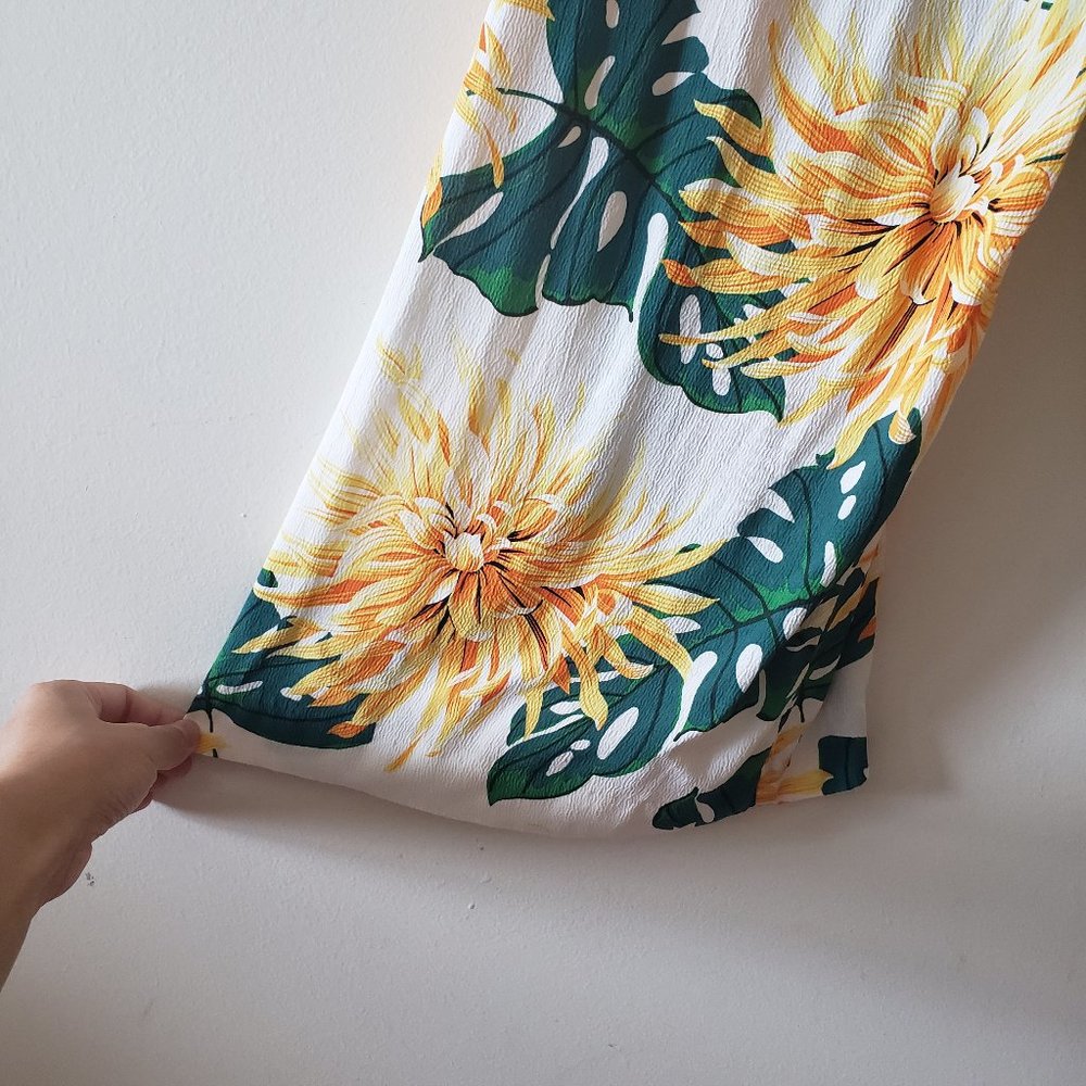 Zara Basic Floral and Leaf Print Jumpsuit - Picture 7 of 10